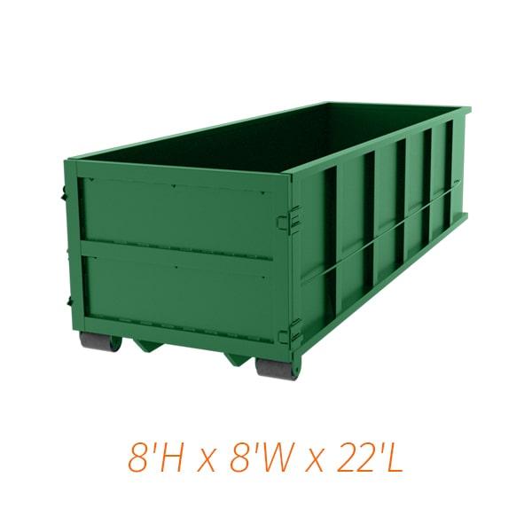 our standard rental period for our forty yard dumpsters is one week, but we can offer longer rental periods if needed